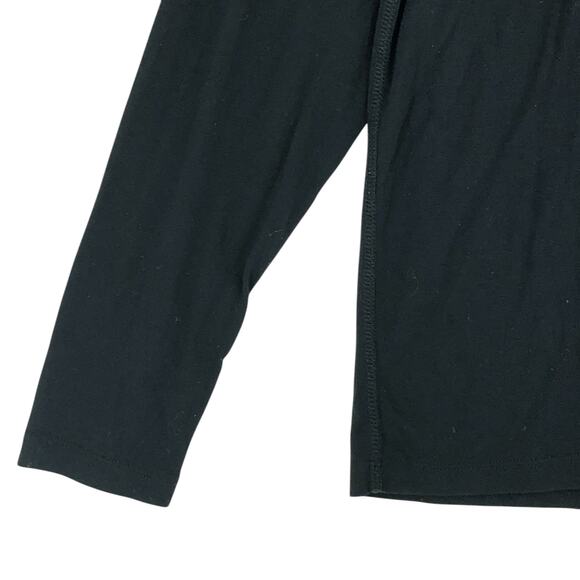 Free Fly Mens Size M Sweater Lightweight Bamboo 1/4 Zip Thumb Holes Black - Picture 4 of 16